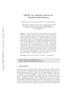 ADVIO: An authentic dataset for visual-inertial odometry