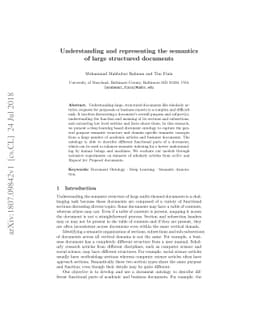 Understanding and representing the semantics of large structured
  documents