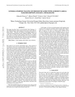 General-purpose Tagging of Freesound Audio with AudioSet Labels: Task
  Description, Dataset, and Baseline