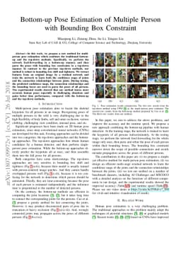 Bottom-up Pose Estimation of Multiple Person with Bounding Box
  Constraint