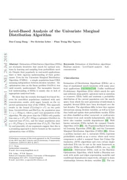 Level-Based Analysis of the Univariate Marginal Distribution Algorithm