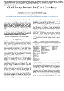 Cloud Storage Forensic: hubiC as a Case-Study