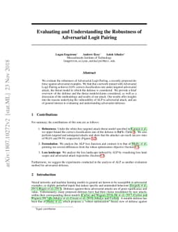 Evaluating and Understanding the Robustness of Adversarial Logit Pairing