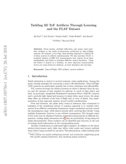 Tackling 3D ToF Artifacts Through Learning and the FLAT Dataset