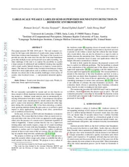 Large-Scale Weakly Labeled Semi-Supervised Sound Event Detection in
  Domestic Environments