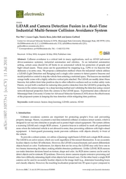 LiDAR and Camera Detection Fusion in a Real Time Industrial Multi-Sensor
  Collision Avoidance System