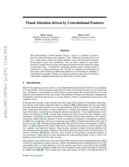 Visual Attention driven by Convolutional Features