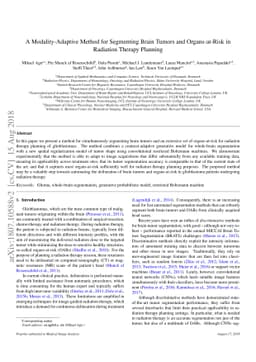 A Modality-Adaptive Method for Segmenting Brain Tumors and
  Organs-at-Risk in Radiation Therapy Planning