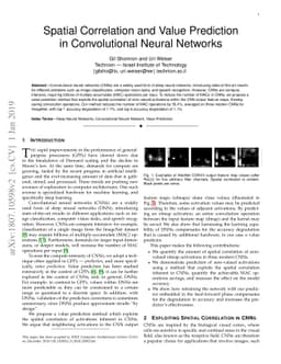 Spatial Correlation and Value Prediction in Convolutional Neural
  Networks