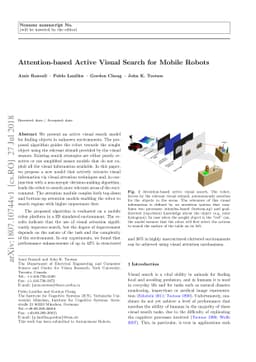Attention-based Active Visual Search for Mobile Robots