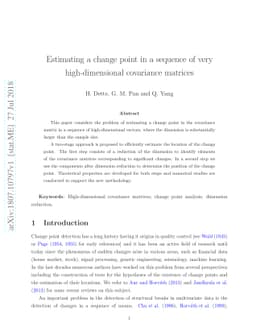 Estimating a change point in a sequence of very high-dimensional
  covariance matrices