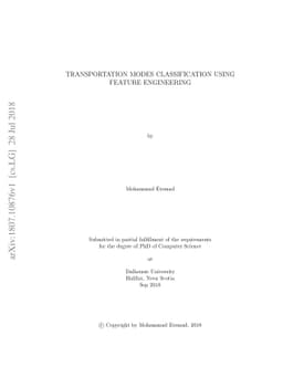 Transportation Modes Classification Using Feature Engineering