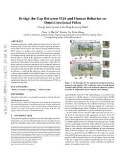 Bridge the Gap Between VQA and Human Behavior on Omnidirectional Video:
  A Large-Scale Dataset and a Deep Learning Model