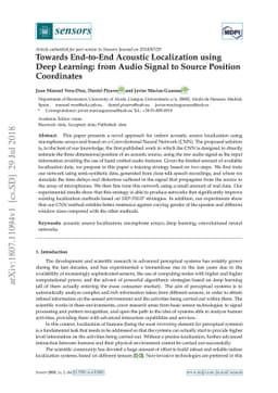 Towards End-to-End Acoustic Localization using Deep Learning: from Audio
  Signal to Source Position Coordinates