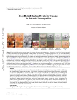 Deep Hybrid Real and Synthetic Training for Intrinsic Decomposition