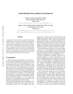 Action Detection from a Robot-Car Perspective