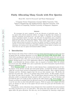 Fairly Allocating Many Goods with Few Queries