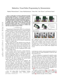 Markerless Visual Robot Programming by Demonstration