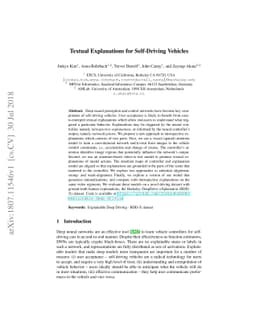 Textual Explanations for Self-Driving Vehicles