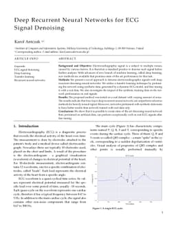 Deep Recurrent Neural Networks for ECG Signal Denoising