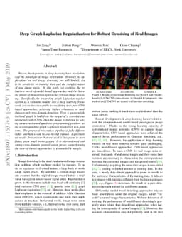 Deep Graph Laplacian Regularization for Robust Denoising of Real Images