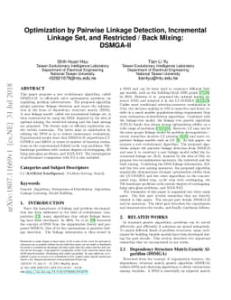 Optimization by Pairwise Linkage Detection, Incremental Linkage Set, and
  Restricted / Back Mixing: DSMGA-II