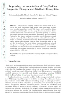 Improving the Annotation of DeepFashion Images for Fine-grained
  Attribute Recognition