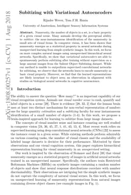 Subitizing with Variational Autoencoders