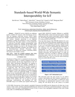 Standards-Based Worldwide Semantic Interoperability for IoT