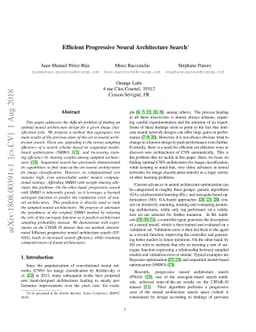 Efficient Progressive Neural Architecture Search