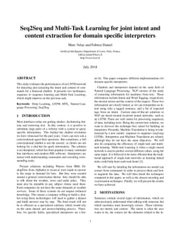 Seq2Seq and Multi-Task Learning for joint intent and content extraction
  for domain specific interpreters