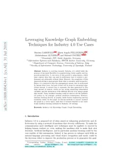 Leveraging Knowledge Graph Embedding Techniques for Industry 4.0 Use
  Cases