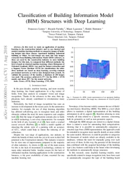 Classification of Building Information Model (BIM) Structures with Deep
  Learning