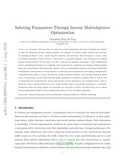Inferring Parameters Through Inverse Multiobjective Optimization