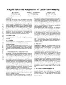 A Hybrid Variational Autoencoder for Collaborative Filtering