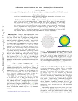 Maximum likelihood quantum state tomography is inadmissible