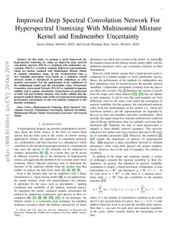 Improved Deep Spectral Convolution Network For Hyperspectral Unmixing
  With Multinomial Mixture Kernel and Endmember Uncertainty