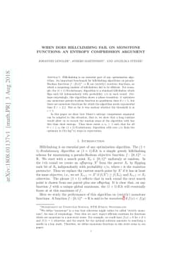 When Does Hillclimbing Fail on Monotone Functions: An entropy
  compression argument