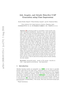 Ask, Acquire, and Attack: Data-free UAP Generation using Class
  Impressions