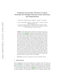 Exploring Uncertainty Measures in Deep Networks for Multiple Sclerosis
  Lesion Detection and Segmentation