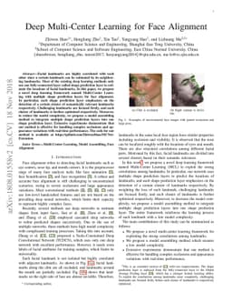 Deep Multi-Center Learning for Face Alignment