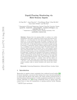 Liquid Pouring Monitoring via Rich Sensory Inputs