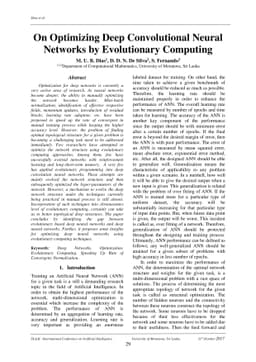 On Optimizing Deep Convolutional Neural Networks by Evolutionary
  Computing