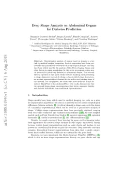 Deep Shape Analysis on Abdominal Organs for Diabetes Prediction