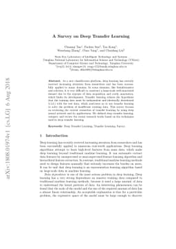A Survey on Deep Transfer Learning