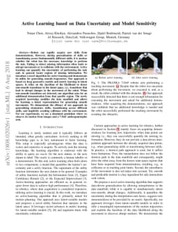 Active Learning based on Data Uncertainty and Model Sensitivity