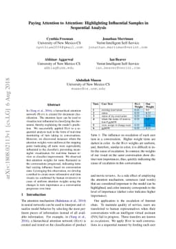 Paying Attention to Attention: Highlighting Influential Samples in
  Sequential Analysis