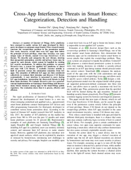 Cross-App Interference Threats in Smart Homes: Categorization, Detection
  and Handling