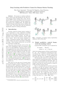 Deep Learning with Predictive Control for Human Motion Tracking