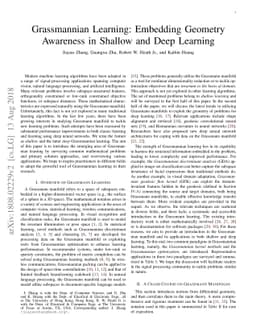 Grassmannian Learning: Embedding Geometry Awareness in Shallow and Deep
  Learning